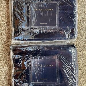 Livorno Navy Blue Velvet King Shams by Ralph Lauren Home, NWT